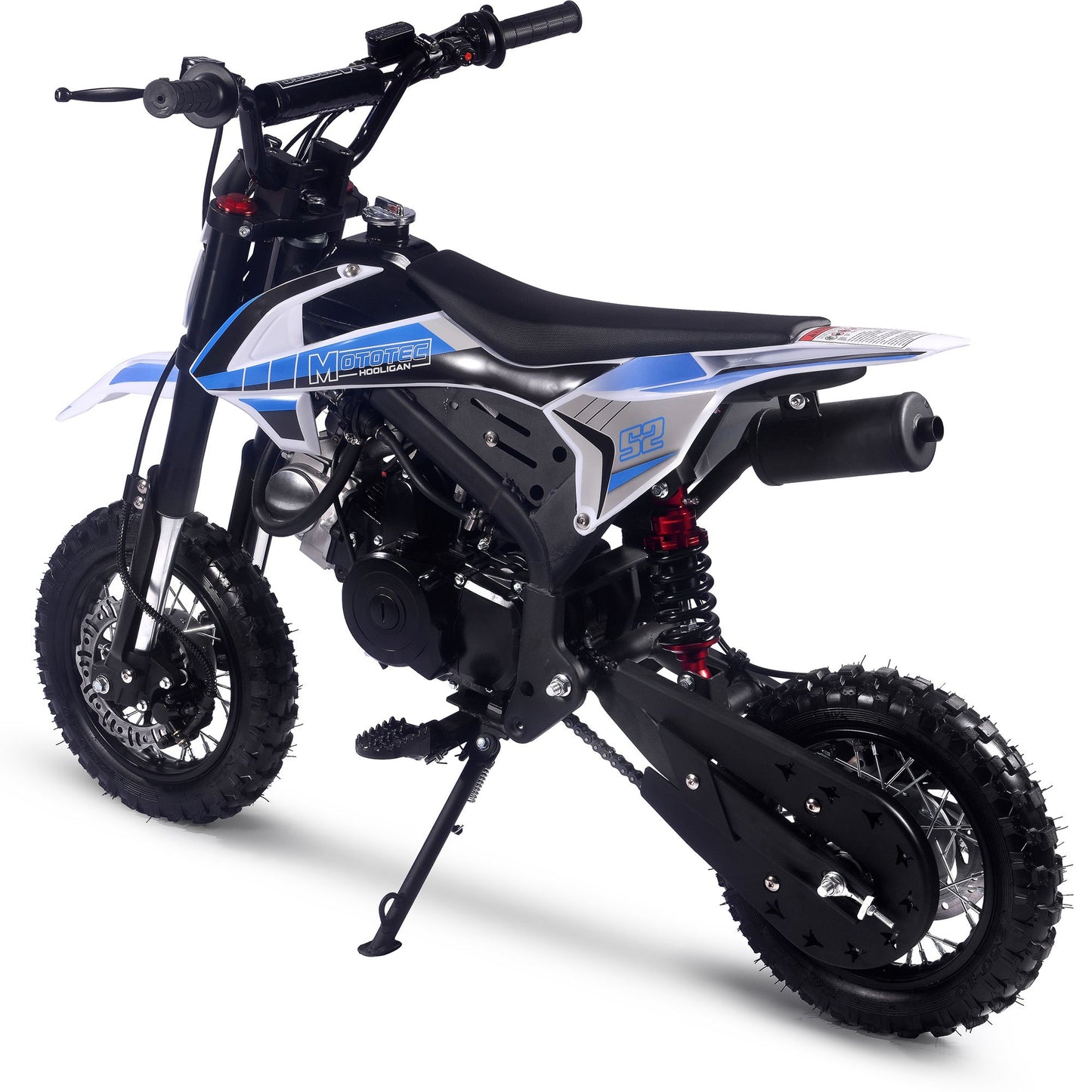 MotoTec Hooligan 72cc 4-Stroke Gas Dirt Bike Blue