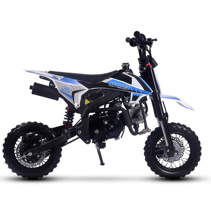 Color: Blue - MotoTec Hooligan 72cc 4-Stroke Gas Dirt Bike