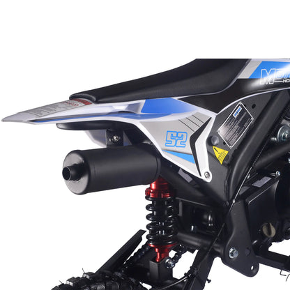 Color: Blue - MotoTec Hooligan 72cc 4-Stroke Gas Dirt Bike