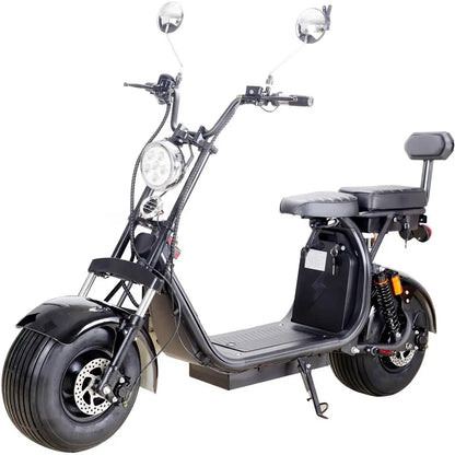 Color: Black - MotoTec Knockout 60v 2000w Lithium Electric Scooter