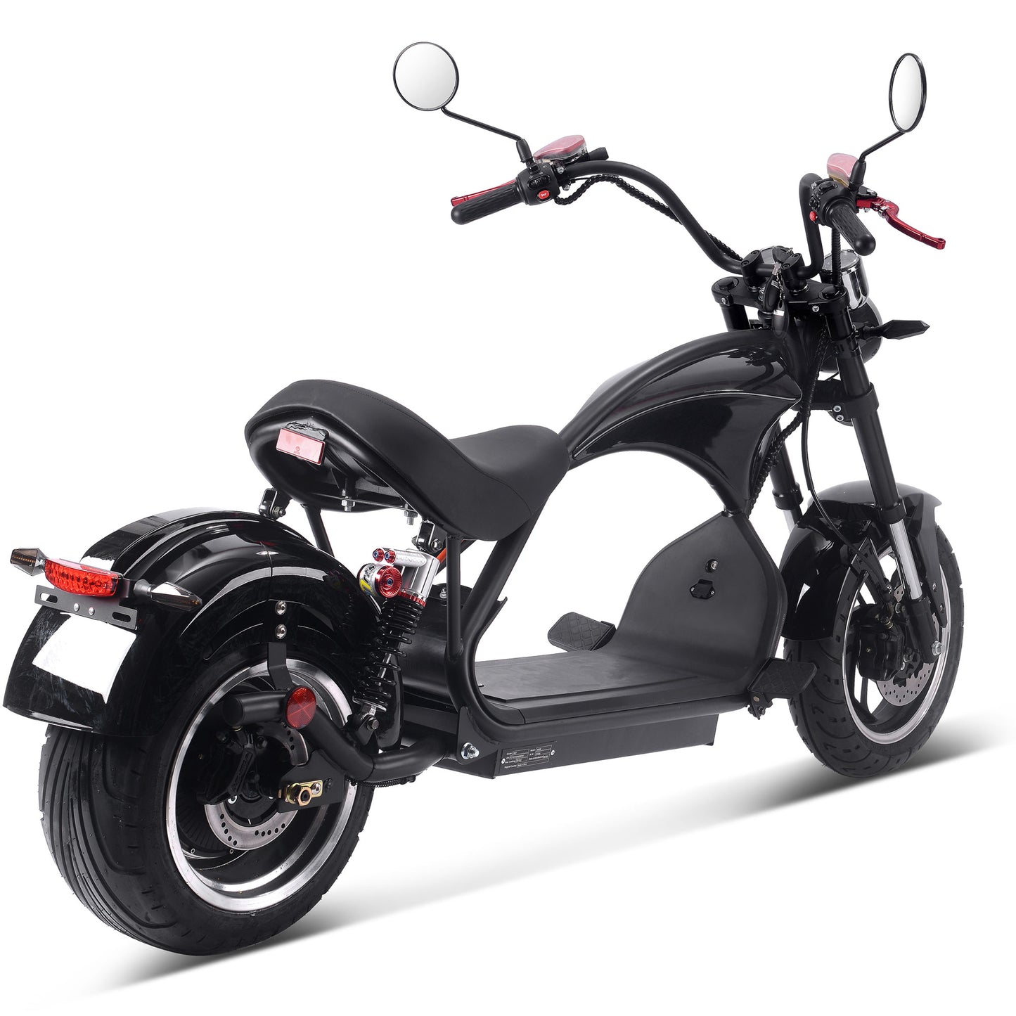 MotoTec Lowboy 60v 20ah 2500w Lithium Electric Scooter Black