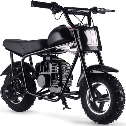 Color: Black - MotoTec Urchin 49cc 2-Stroke Kids Gas Mini Bike