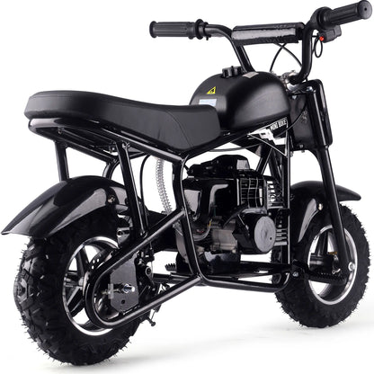 Color: Black - MotoTec Urchin 49cc 2-Stroke Kids Gas Mini Bike