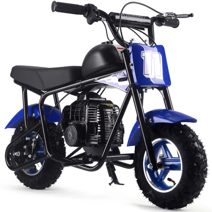 Color: Blue - MotoTec Urchin 49cc 2-Stroke Kids Gas Mini Bike