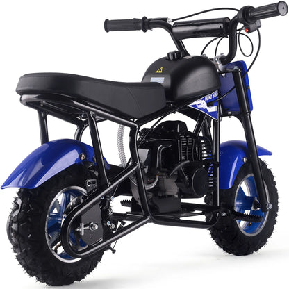 Color: Blue - MotoTec Urchin 49cc 2-Stroke Kids Gas Mini Bike