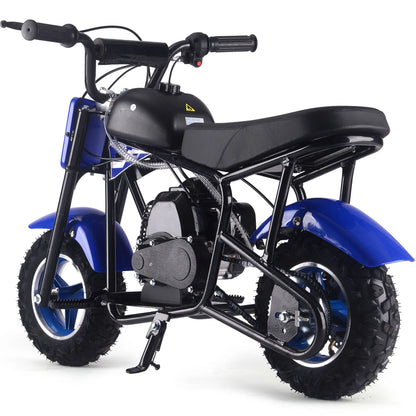 Color: Blue - MotoTec Urchin 49cc 2-Stroke Kids Gas Mini Bike