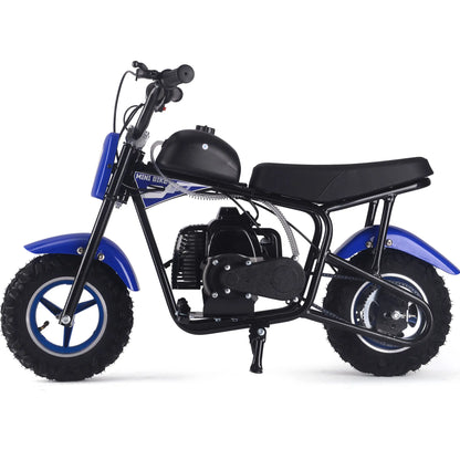 Color: Blue - MotoTec Urchin 49cc 2-Stroke Kids Gas Mini Bike