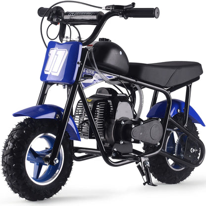 Color: Blue - MotoTec Urchin 49cc 2-Stroke Kids Gas Mini Bike