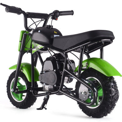 Color: Green - MotoTec Urchin 49cc 2-Stroke Kids Gas Mini Bike