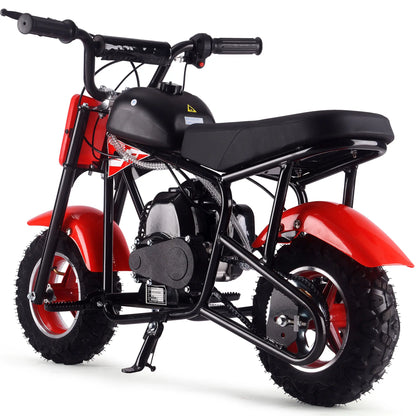 Color: Red - MotoTec Urchin 49cc 2-Stroke Kids Gas Mini Bike