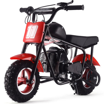 Color: Red - MotoTec Urchin 49cc 2-Stroke Kids Gas Mini Bike