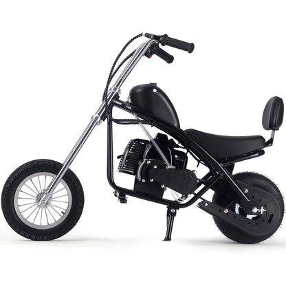 Color: Black - MotoTec 49cc Gas Mini Chopper V2