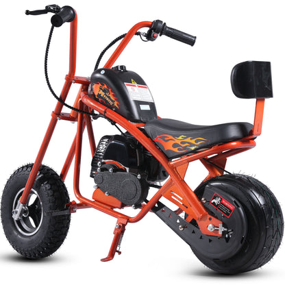 Color: Orange - MotoTec 49cc Gas Mini Chopper V2