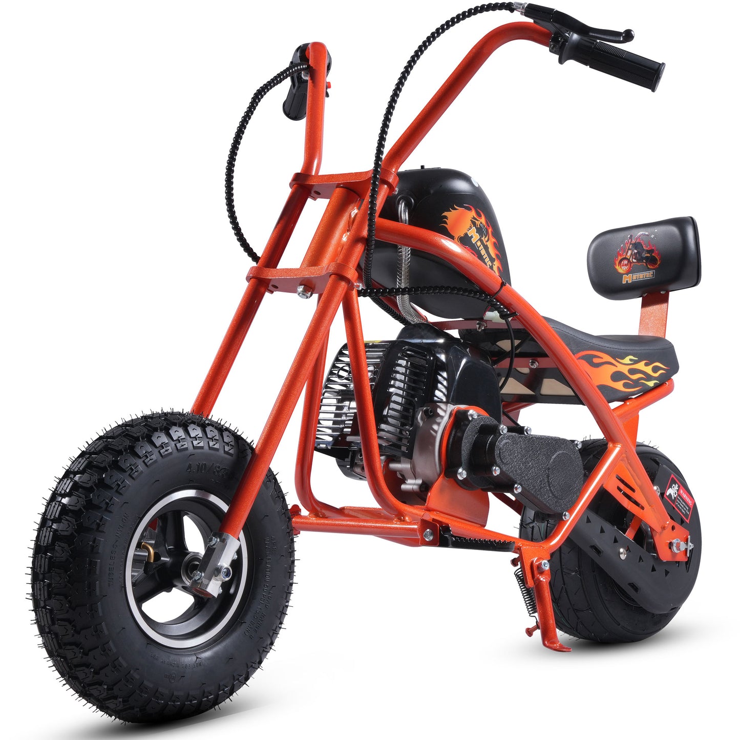 Color: Orange - MotoTec 49cc Gas Mini Chopper V2