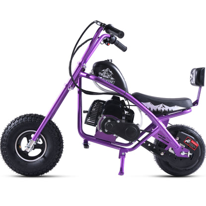MotoTec 49cc Gas Mini Chopper V2 Purple