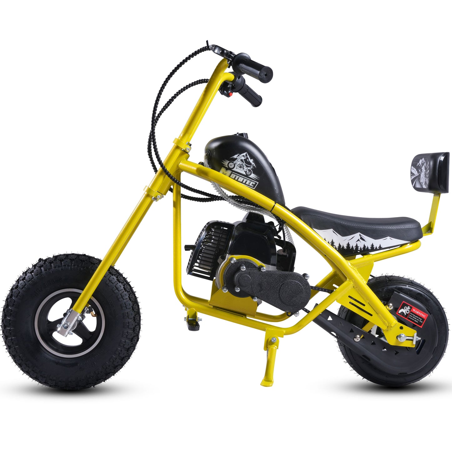 MotoTec 49cc Gas Mini Chopper V2 Yellow