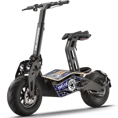 Color: Blue - MotoTec Mad 1600w 48v Electric Scooter