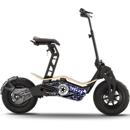 Color: Blue - MotoTec Mad 1600w 48v Electric Scooter