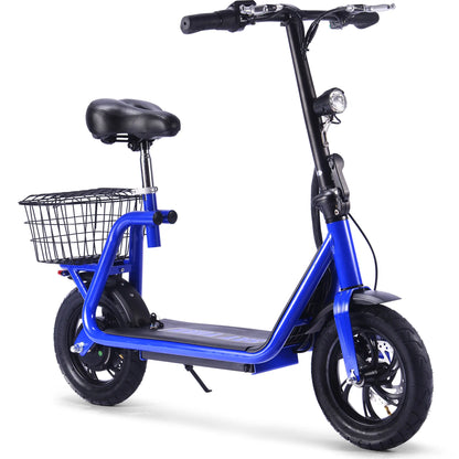 MotoTec Metro 36V 500W Lithium Electric Scooter – Blue | Powerful Urban Commuter