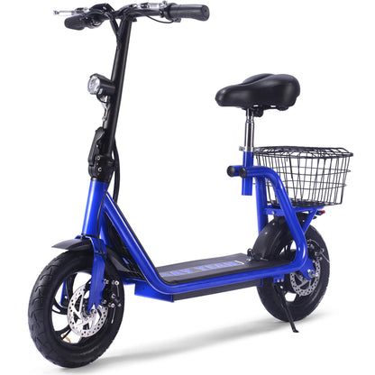 MotoTec Metro 36V 500W Lithium Electric Scooter – Blue | Powerful Urban Commuter