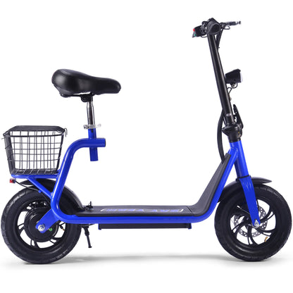 MotoTec Metro 36V 500W Lithium Electric Scooter – Blue | Powerful Urban Commuter