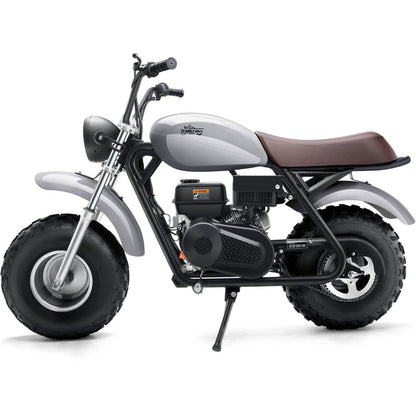Color: Gray - MotoTec 200cc 6.5HP Trailcross Gas Powered Mini Bike