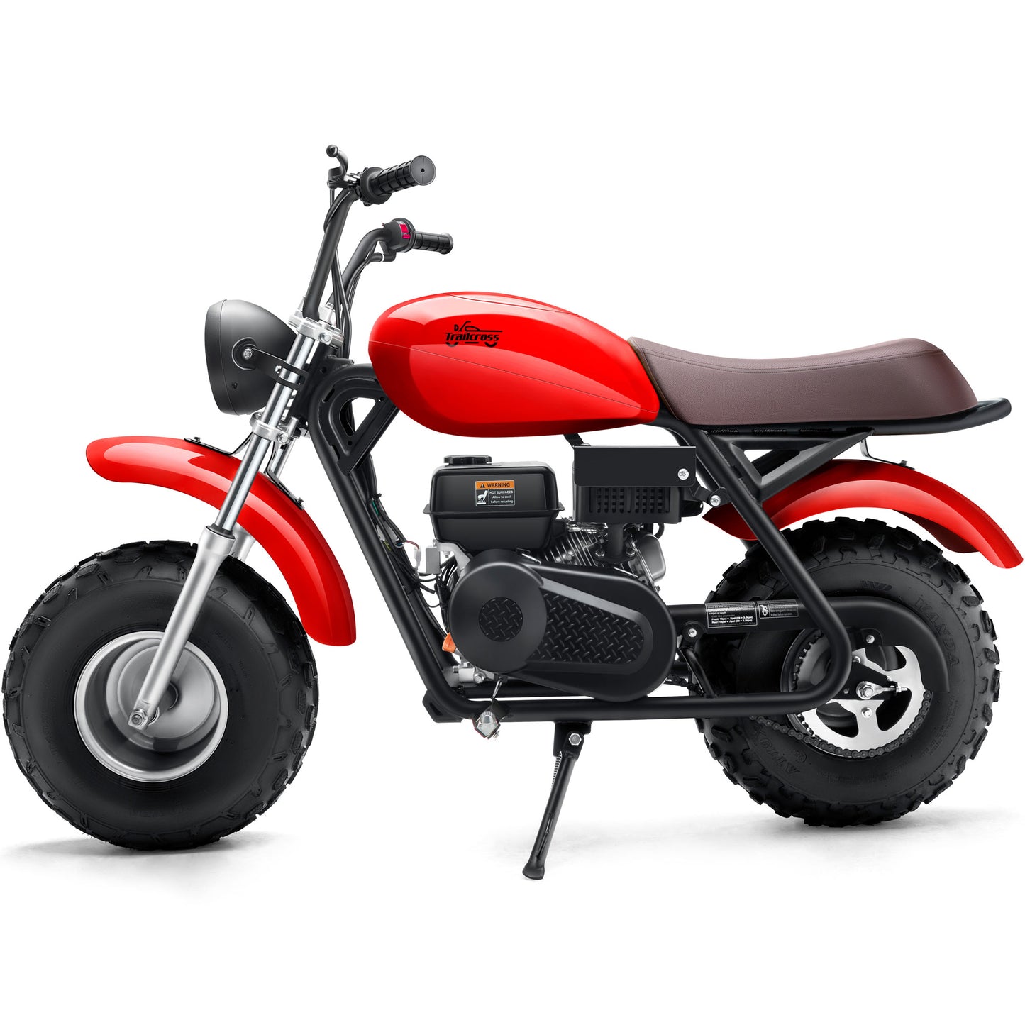 Color: Red - MotoTec 200cc 6.5HP Trailcross Gas Powered Mini Bike