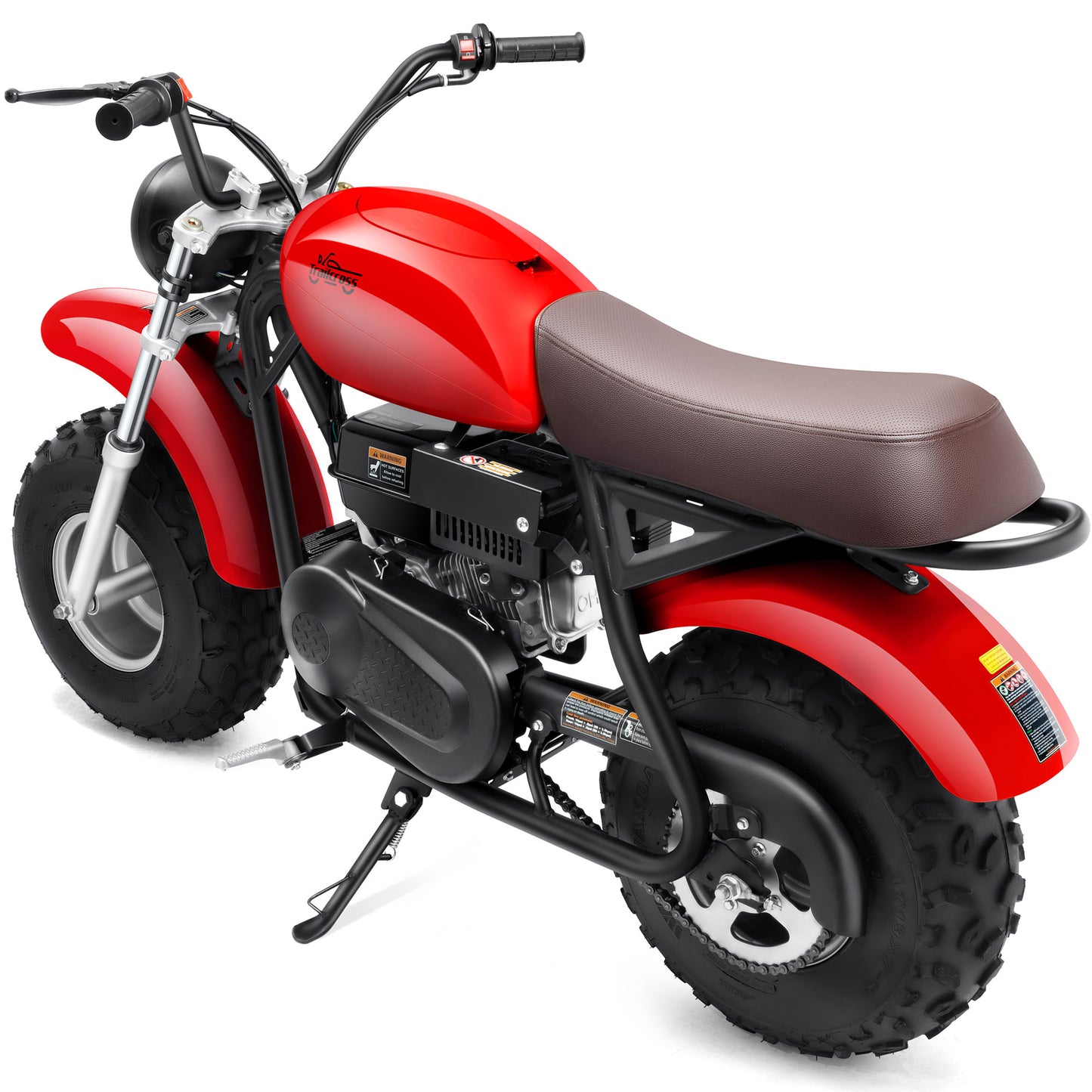 Color: Red - MotoTec 200cc 6.5HP Trailcross Gas Powered Mini Bike