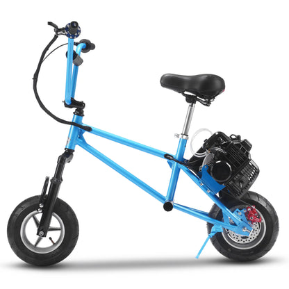 Color: Blue - MotoTec 49cc Gas Mini Bike V2