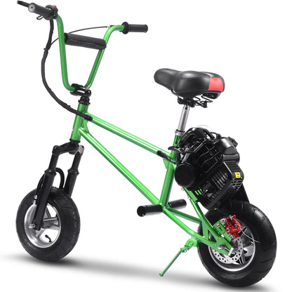 Color: Green - MotoTec 49cc Gas Mini Bike V2