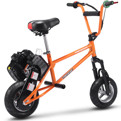 Color: Orange - MotoTec 49cc Gas Mini Bike V2