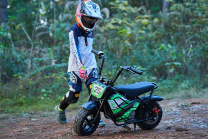 Color - Black - MotoTec 24V 250W Electric Powered Mini Bike