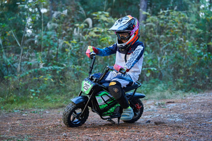 Color - Black - MotoTec 24V 250W Electric Powered Mini Bike