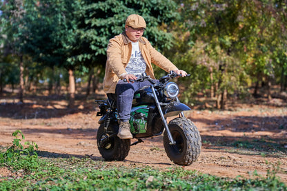 Color - Black - MotoTec 60V 1500W Lithium Electric Powered Mini Bike