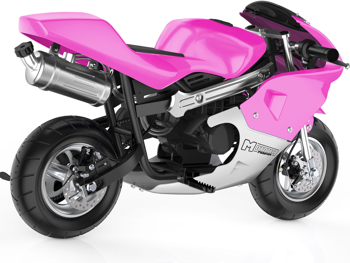 MotoTec Phantom Gas Pocket Bike 49cc 2-Stroke Pink