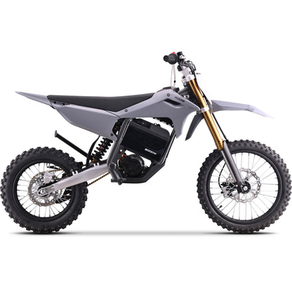 Color: Gray - MotoTec 72v 8000w Pro Electric Dirt Bike 17/14 Lithium