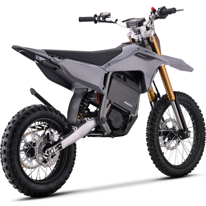 Color: Gray - MotoTec 72v 8000w Pro Electric Dirt Bike 17/14 Lithium