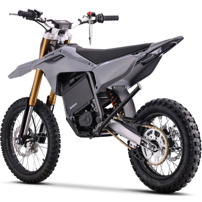Color: Gray - MotoTec 72v 8000w Pro Electric Dirt Bike 17/14 Lithium