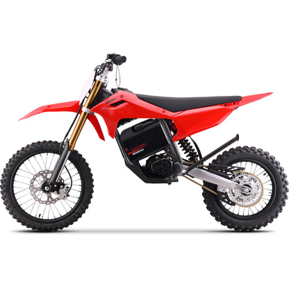 Color: Red - MotoTec 72v 8000w Pro Electric Dirt Bike 17/14 Lithium