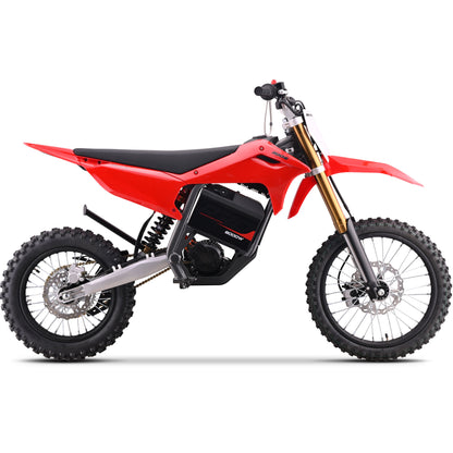 Color: Red - MotoTec 72v 8000w Pro Electric Dirt Bike 17/14 Lithium