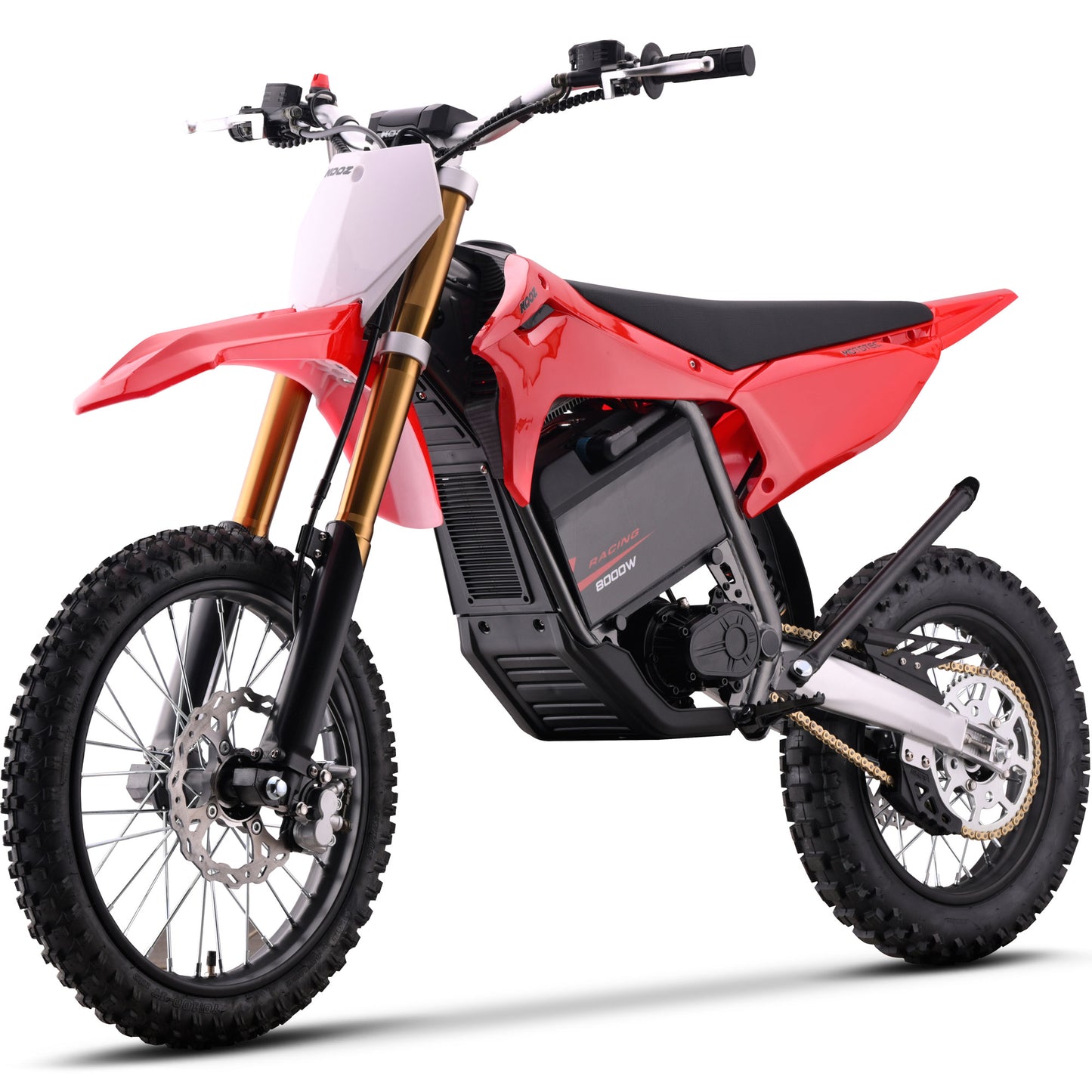 Color: Red - MotoTec 72v 8000w Pro Electric Dirt Bike 17/14 Lithium