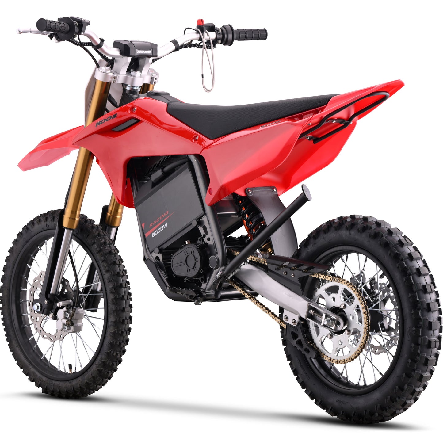 Color: Red - MotoTec 72v 8000w Pro Electric Dirt Bike 17/14 Lithium