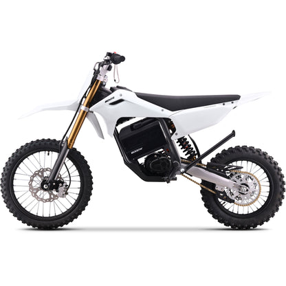 Color: White - MotoTec 72v 8000w Pro Electric Dirt Bike 17/14 Lithium