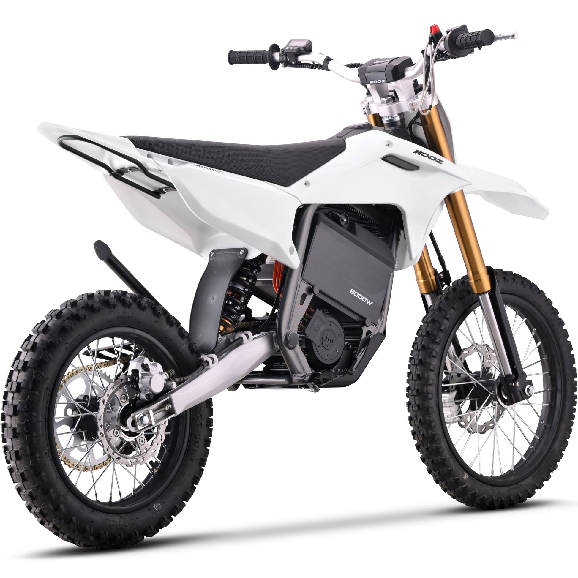Color: White - MotoTec 72v 8000w Pro Electric Dirt Bike 17/14 Lithium