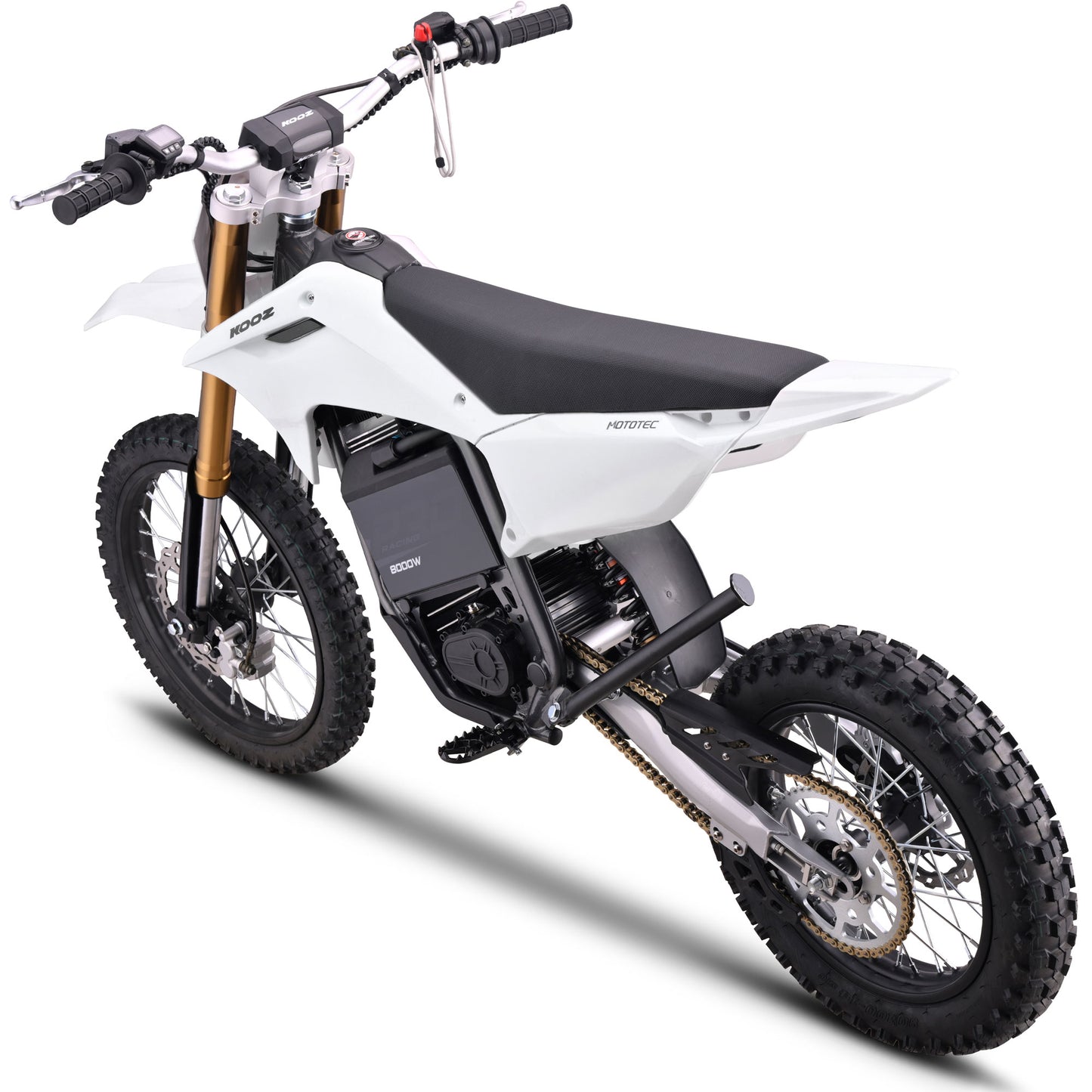 Color: White - MotoTec 72v 8000w Pro Electric Dirt Bike 17/14 Lithium