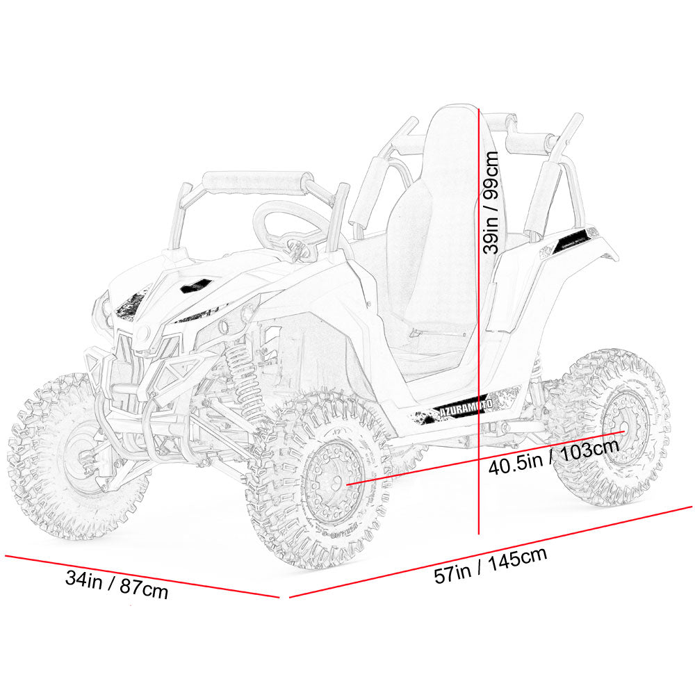 MotoTec Raider Kids UTV 48v 1200w Full Suspension Blue