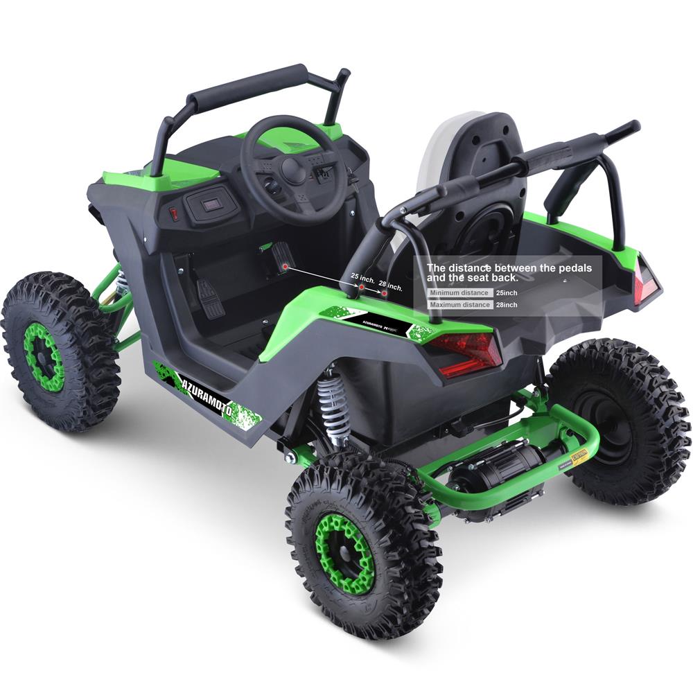 MotoTec Raider Kids UTV 48v 1200w Full Suspension Blue