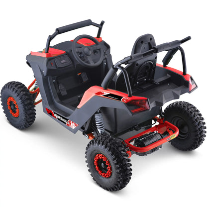 Color: Red - MotoTec Raider Kids UTV 48v 1200w Full Suspension