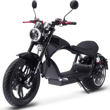 Color: Black - MotoTec Raven 60v 30ah 2500w Lithium Electric Scooter