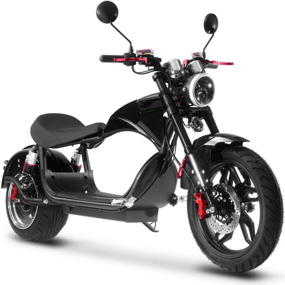 Color: Black - MotoTec Raven 60v 30ah 2500w Lithium Electric Scooter